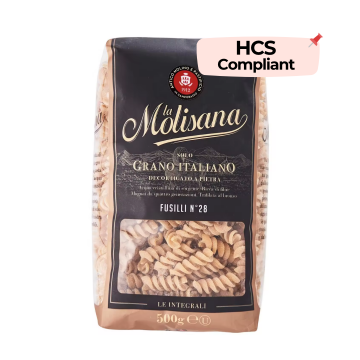 Pasta - Wholemeal Fusilli La Molisana (500g) HCS Compliant